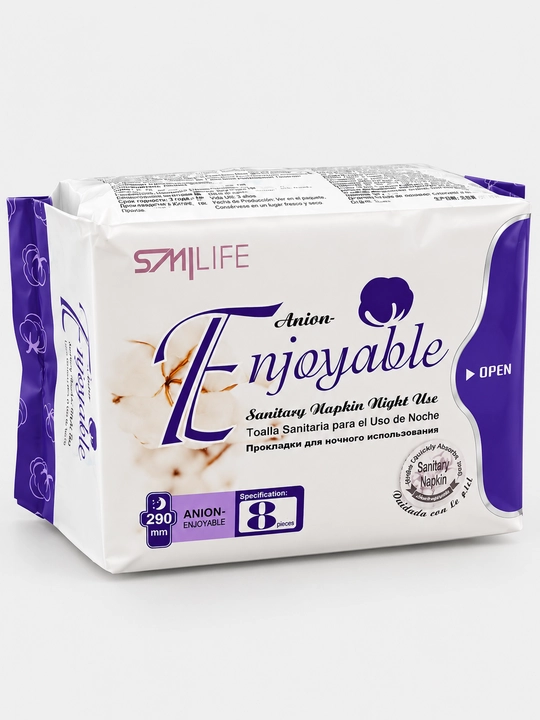Ayollar uchun gigiyenik prokladkalar Enjoyable, kundalik, kunduzgi va tungi, 8/10/30 dona