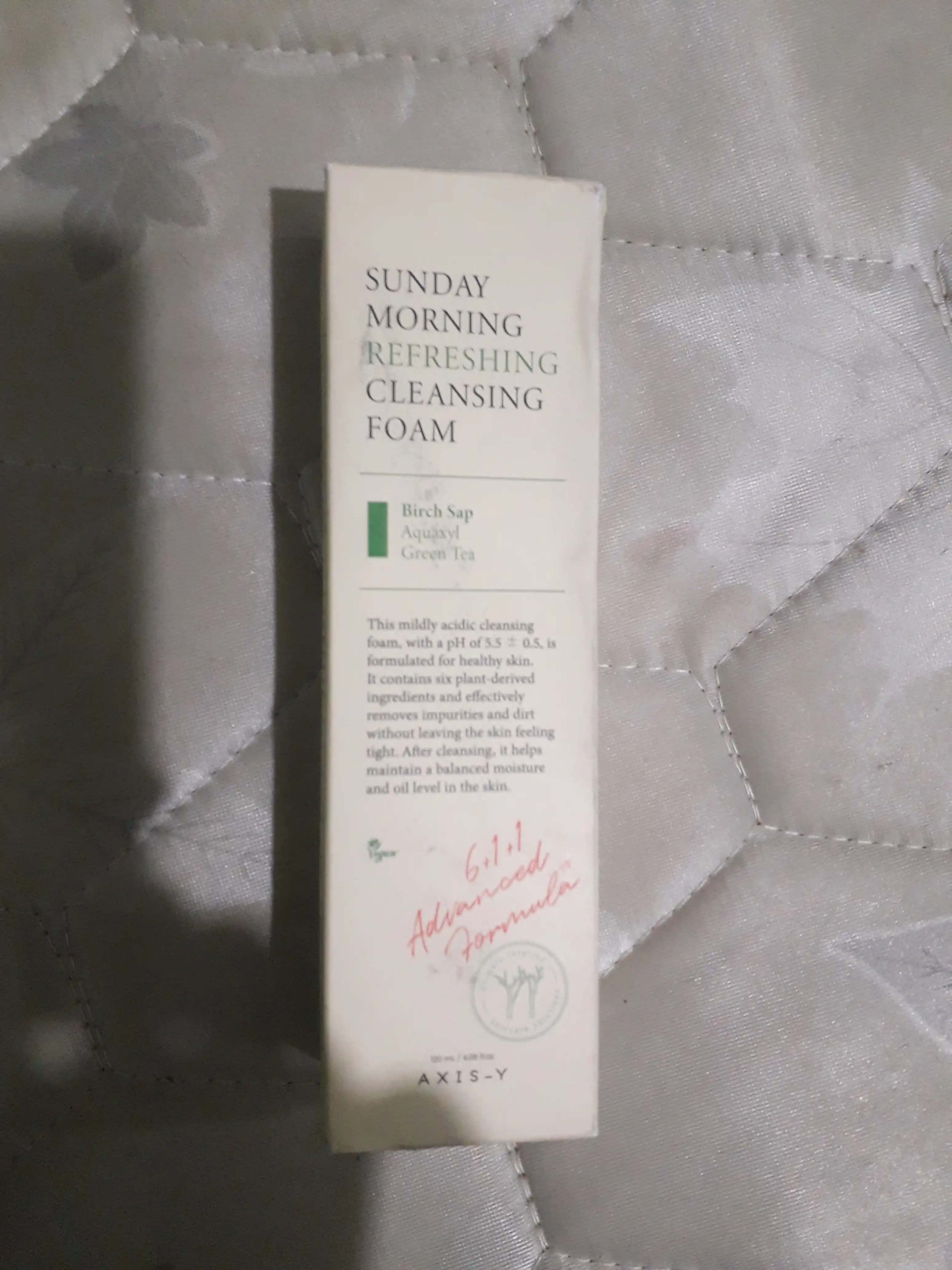 AXIS-Y Sunday Morning Refreshing yuz yuvish ko‘pigi, tozalovchi va namlantiruvchi, 120 ml