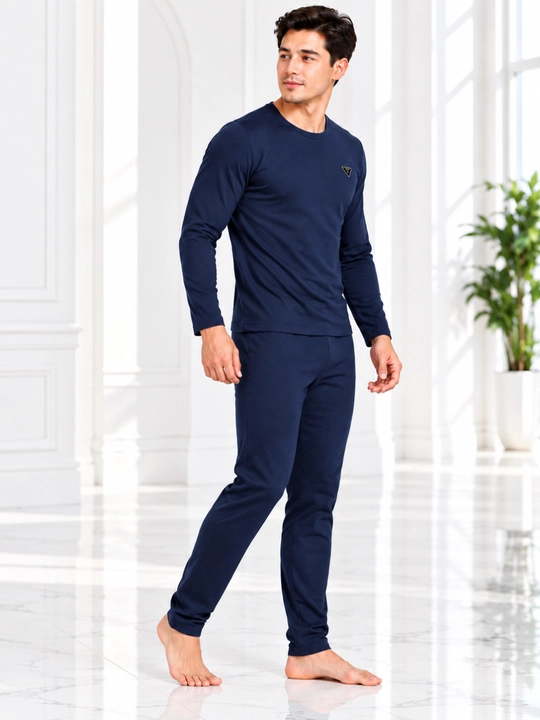 Мужское нательное белье  комплект с длинным рукавом, кофта и брюки, XL–XXXL - 