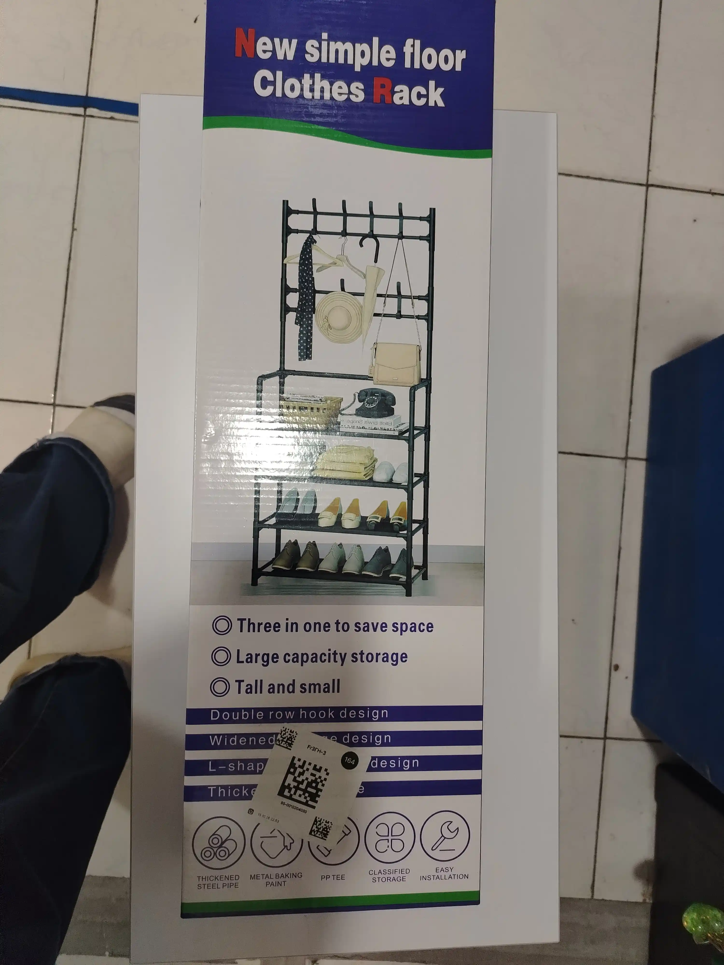 Обувница-вешалка для одежды, прочная и вместительная полка для обуви