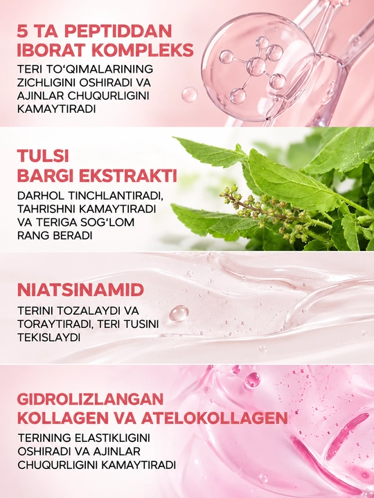 Yuz uchun zardob Medicube PDRN Pink Peptide Serum, peptidlar bilan, 30 ml