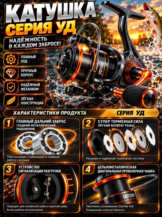 Катушка безынерционная BILlINGS UD4000, UD5000, UD6000