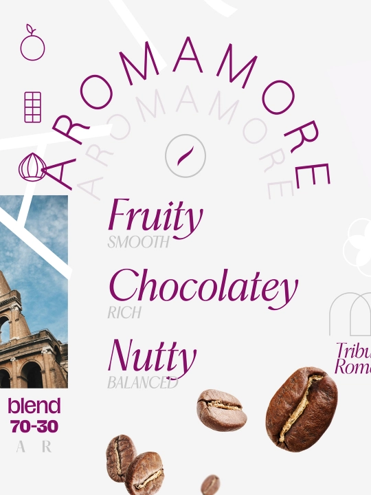 Кофе в зернах "Bazzara Aromamore", 1 кг, 70%арабика-30%робуста, Италия