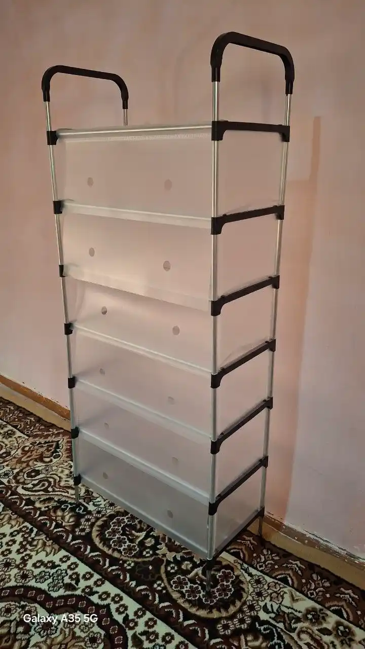 Обувница, 5-, 6- и 7-ярусная, с металлическим каркасом, полками для обуви и этажерка