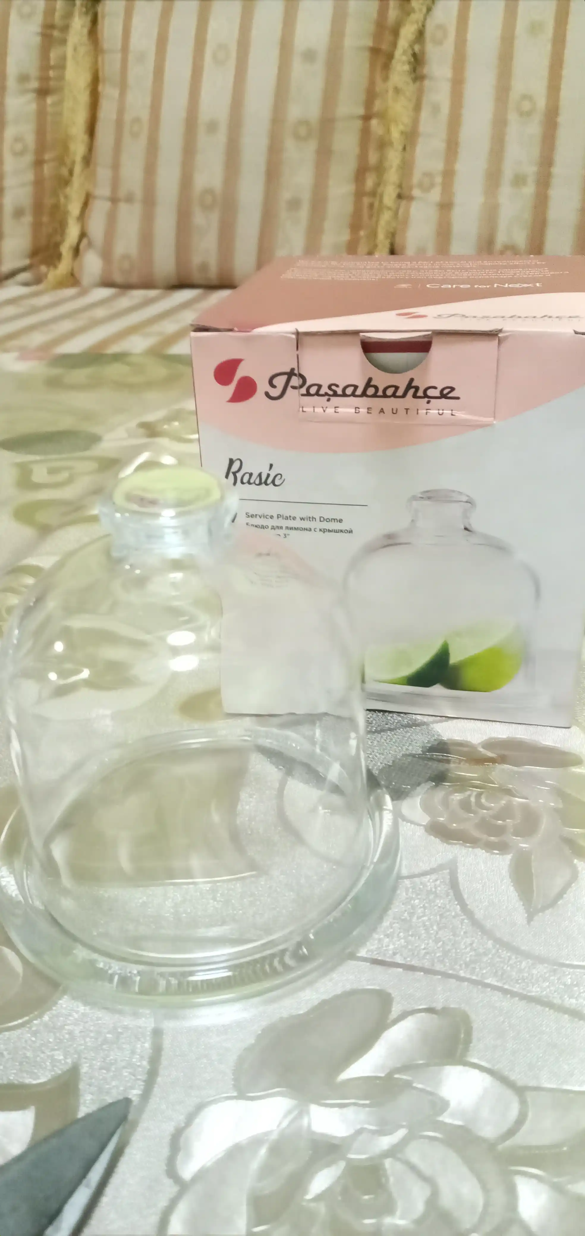 Pasabahce Basic qopqoqli limon idishi, servirovka uchun shisha limonnitsa