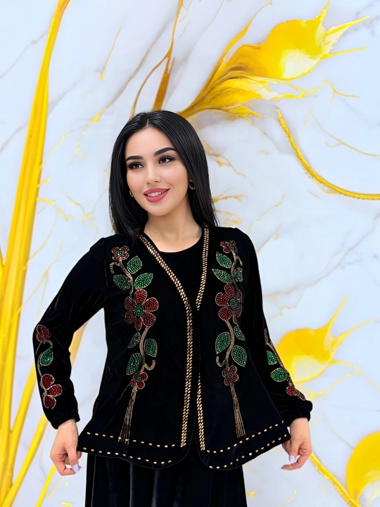 Ayollar ko‘ylagi, Abay, 46-60 o‘lchamlar, kunduzgi yoki kechki chiqishlar uchun, bezatilgan, bambuk