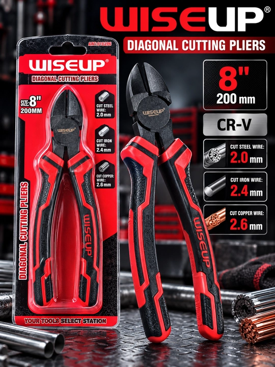 WISEUP 200 mm — sim kesish uchun qulay va mustahkam ombur - 