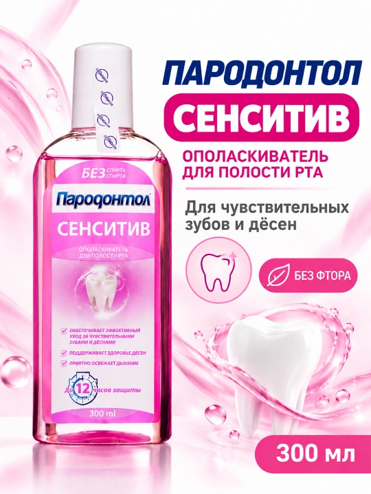 Ополаскиватель для рта Пародонтол Сенситив, 300 мл - 