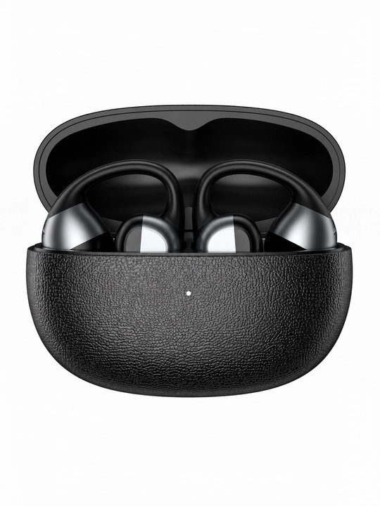 WiWU Openbuds O501 simsiz quloqchinlari, ochiq turdagi OWS TWS, Bluetooth 6.0, ENC, qora