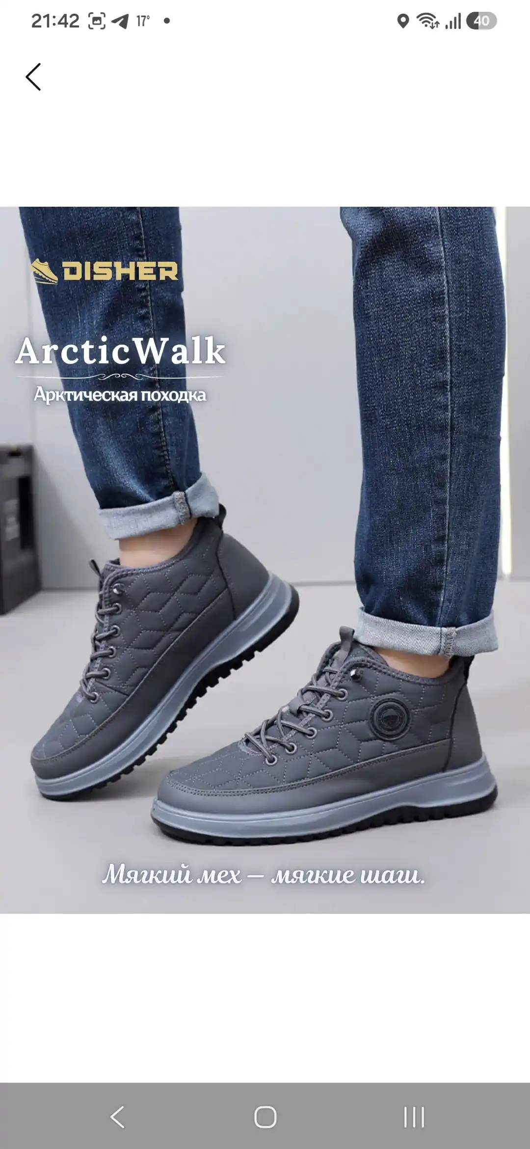 Erkaklar krossovkalari qishki DISHER ArcticWalk