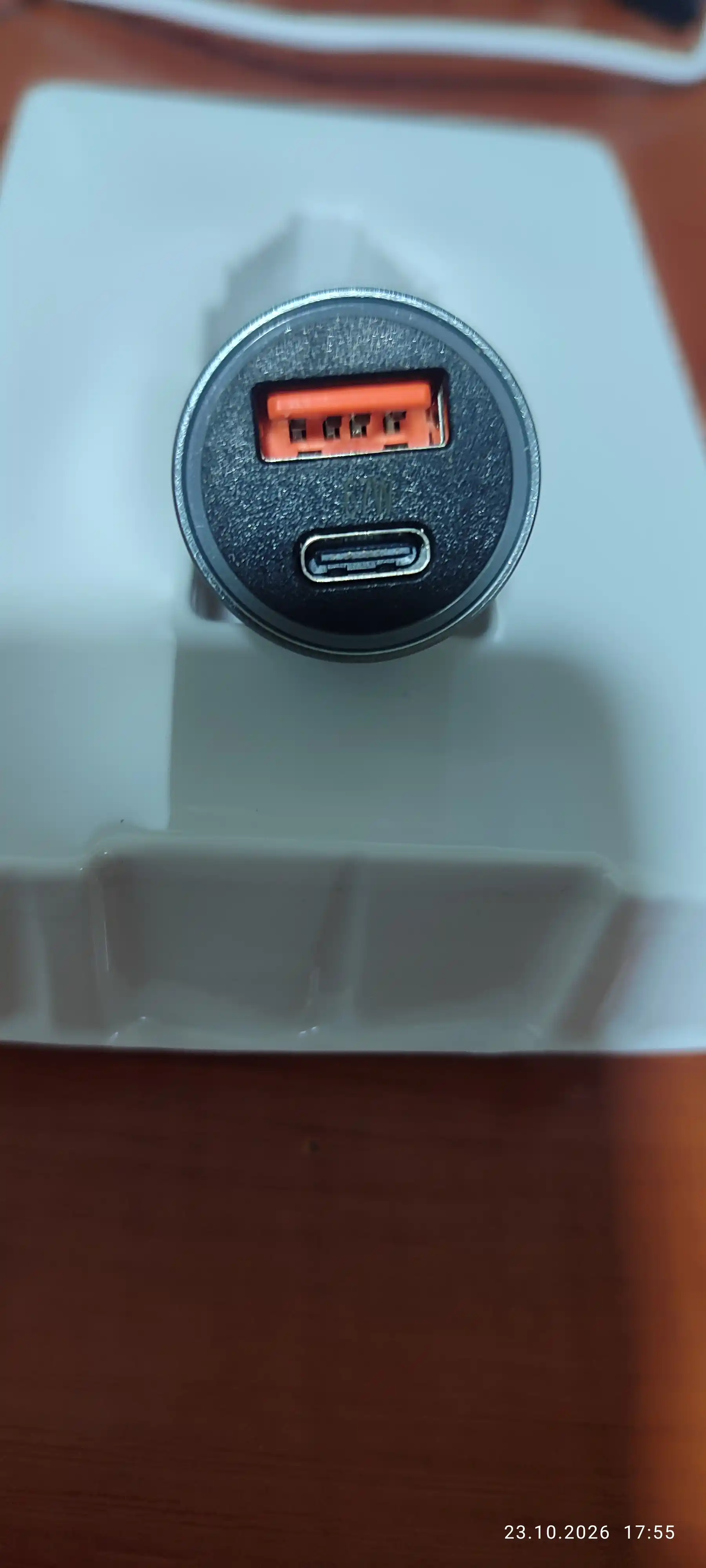 Автомобильное зарядное устройство, USB-A+Type C, 67 Вт 