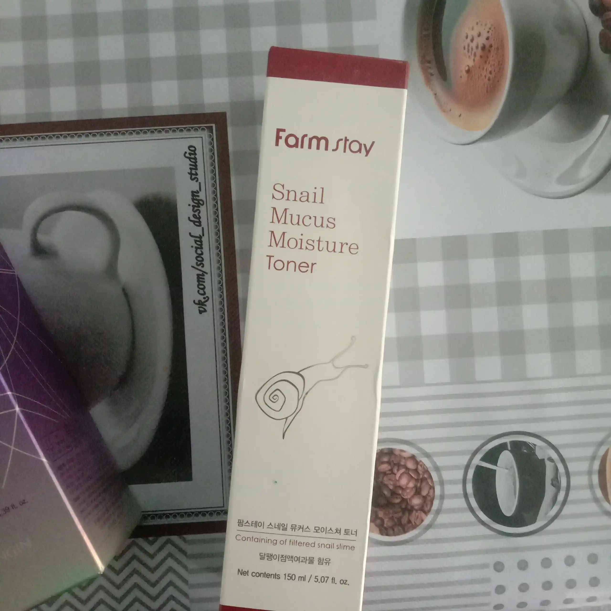 Farmstay toner yuz uchun salyangoz mucinli Escargot Noblesse Intensive, kuchli namlash