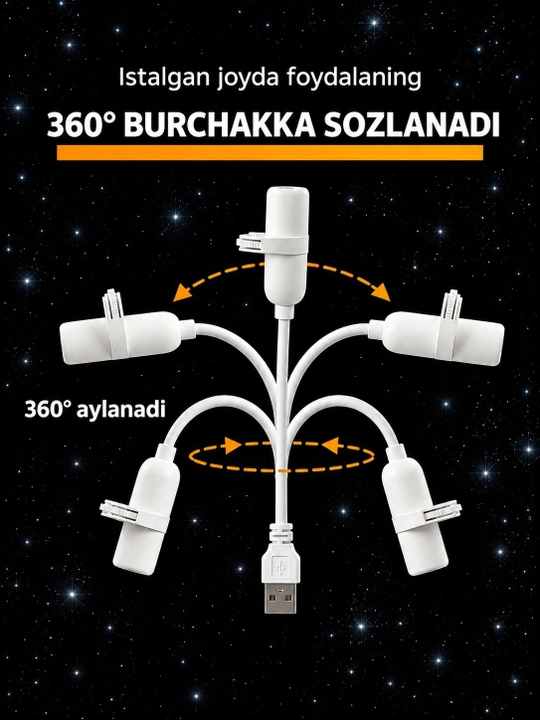 Bolalar uchun LED proyektor tungi chiroq, yulduzli osmon va koinot, USB chiroq, 3 disk