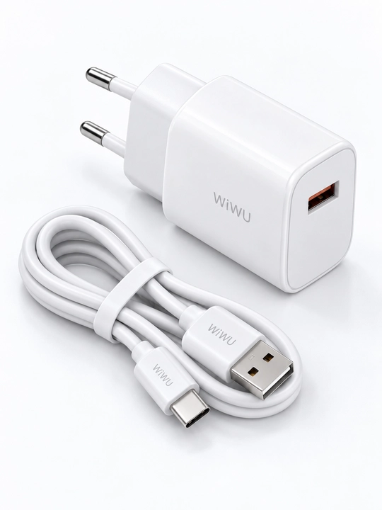 Зарядное устройство 18 вт GaN для телефона WiWU Wi-G006, EU, с кабелем - 