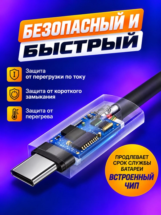 Tezkor zaryadlovchi adapter 45W 67W 120W USB Type-C kabel bilan