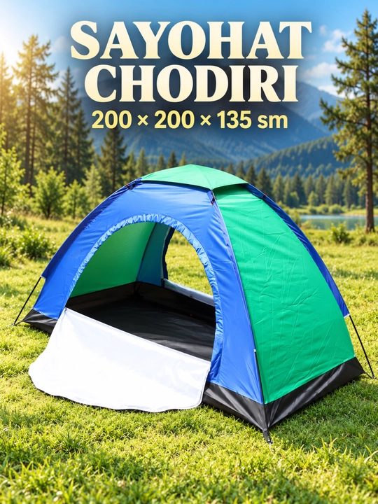 Turistik palatka, old soyabonli lager chodiri, 240×240×157 / 210×210×146 sm