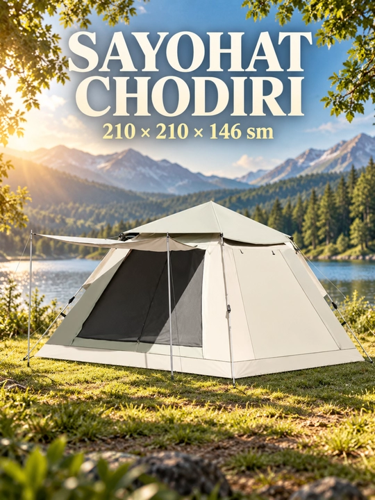 Turistik palatka, old soyabonli lager chodiri, 240×240×157 / 210×210×146 sm