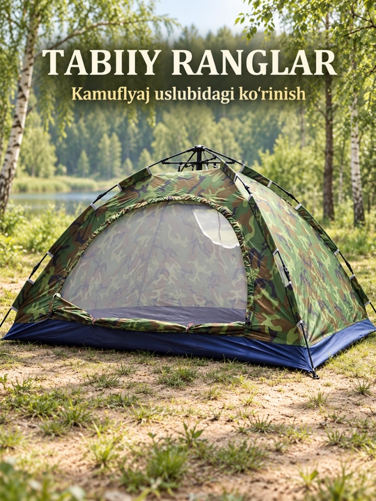 Turistik palatka, old soyabonli lager chodiri, 240×240×157 / 210×210×146 sm