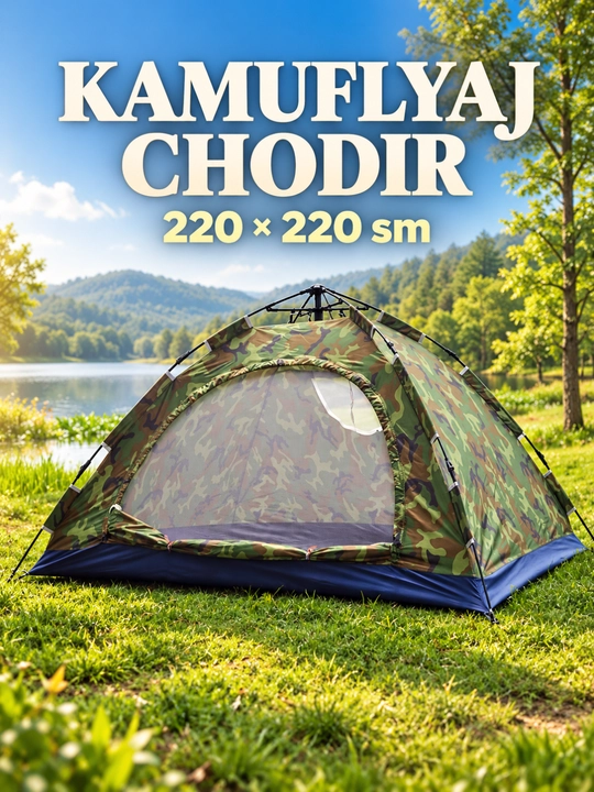 Turistik palatka, old soyabonli lager chodiri, 240×240×157 / 210×210×146 sm