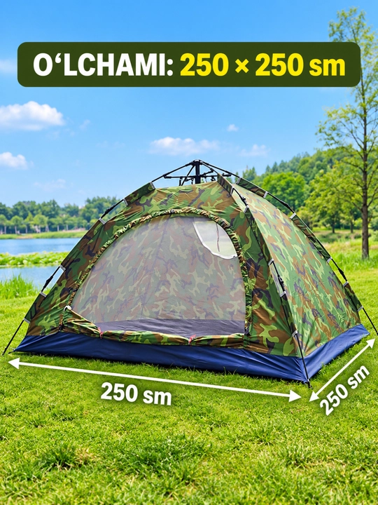 Turistik palatka, old soyabonli lager chodiri, 240×240×157 / 210×210×146 sm