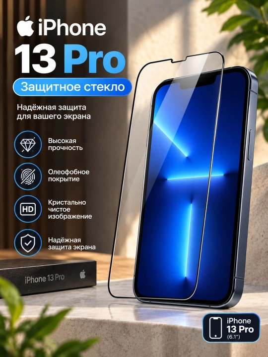 Himoya oynasi iPhone 13 Pro uchun, 9H shisha - 