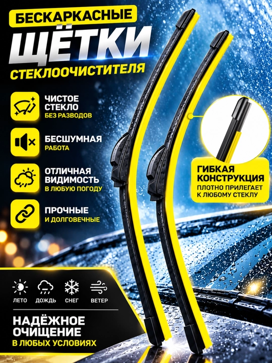 Avtomobil oyna tozalagich, Chevrolet Spark, Lacetti, Nexia, Cobalt Malibu uchun, 2 dona - 