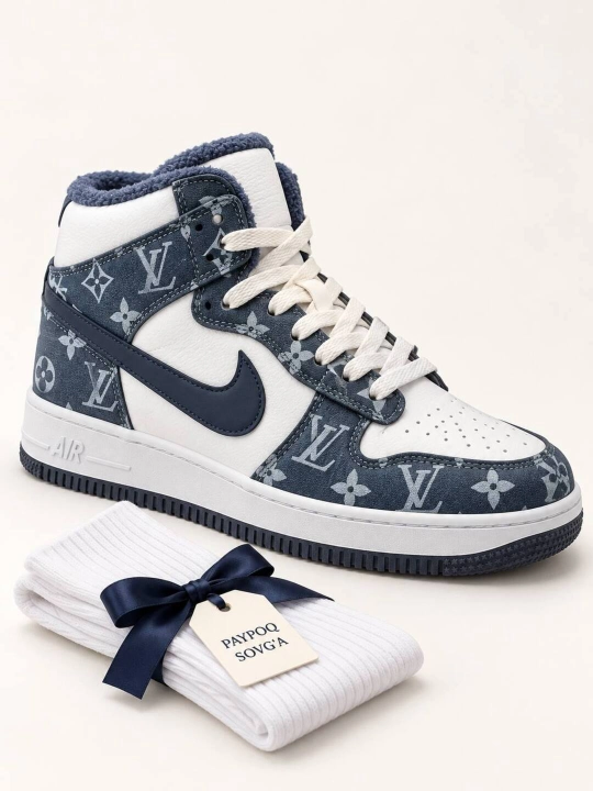 Air Jordan uslubidagi baland konchli krossovkalar — erkaklar, ayollar va barcha uchun - 