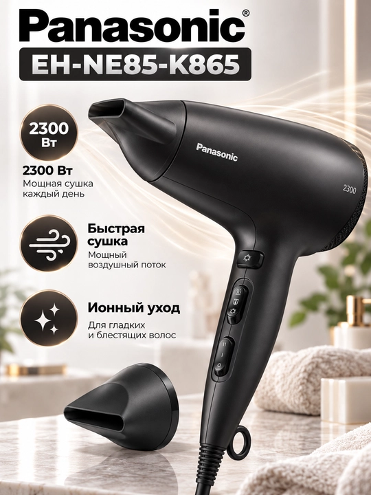 Panasonic EH-NE83 soch quritgichi, 2500 Vt, ionizatsiya, 3 ta harorat rejimi