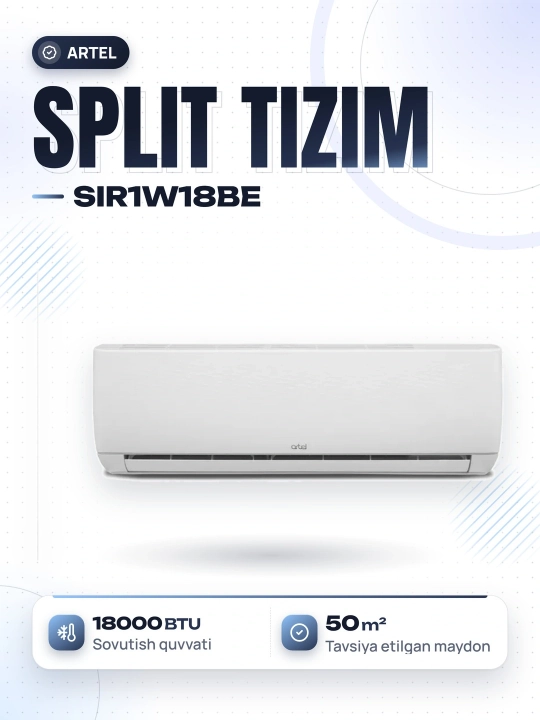 Artel кондиционер Shahrisabz-S Inverter SIR1W18BE, для дома - 