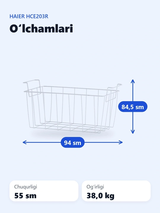 Haier морозильная камера HCE203R, для дома