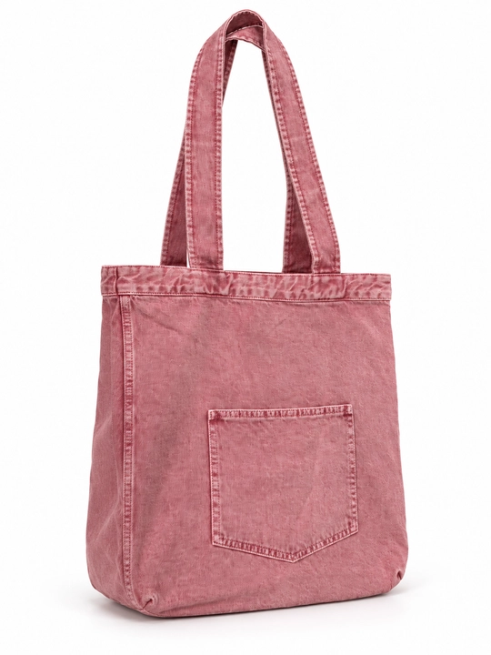 Denim shopper sumka, yelkaga taqiladigan jinsi sumka, kundalik va o‘qish uchun F17 JEANS