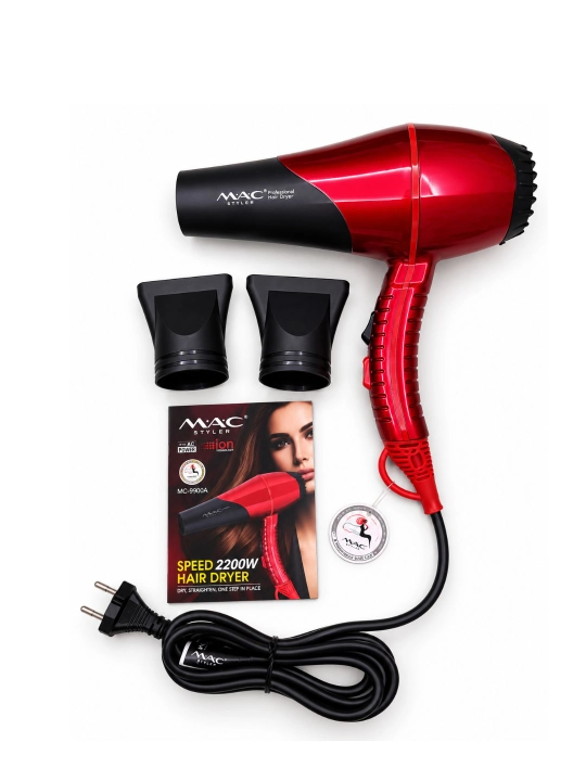 Professional fen soch quritgich MAC, quritish va turmaklash uchun, 2600W