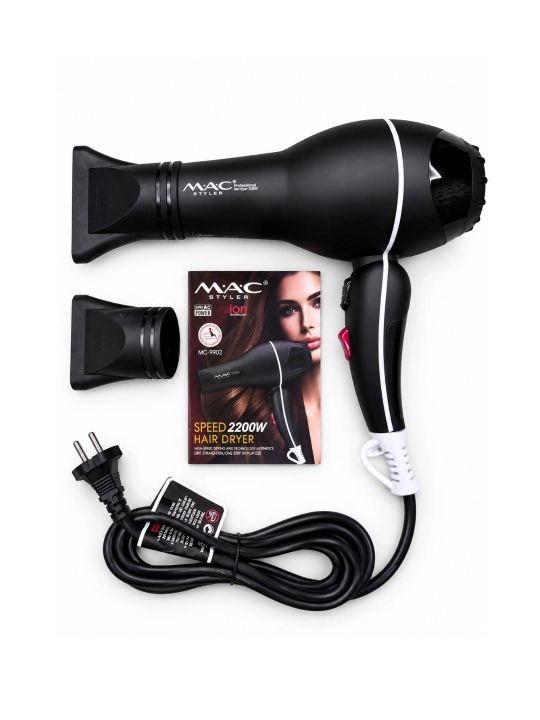 Professional fen soch quritgich MAC, quritish va turmaklash uchun, 2600W