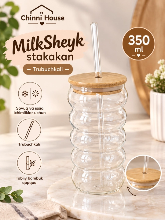 Trubochkali stakanlar, qopqoqli estetik bakal va romantik stakan