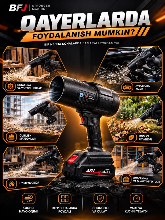 48 V Simsiz yaproq puflagich 550W