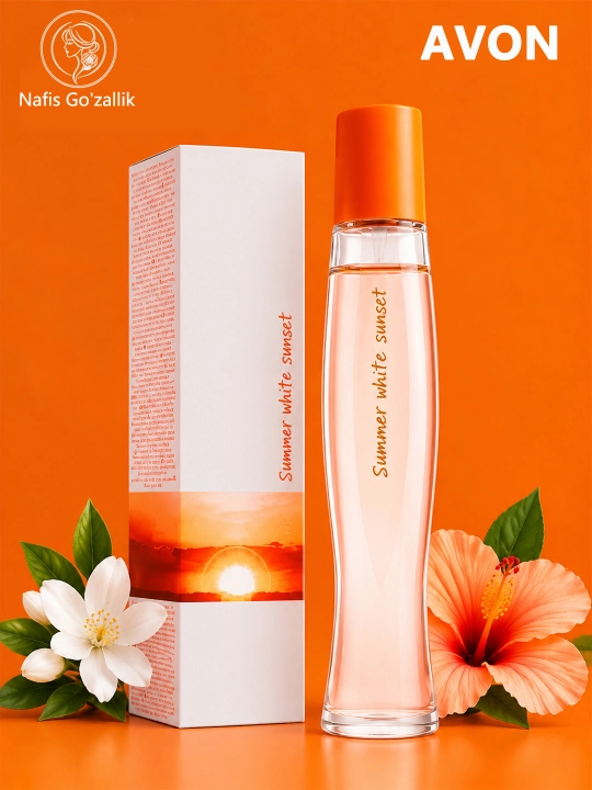 Ayollar uchun Avon Summer White Sunset Xushbo'ylangan suv yengil yozgi xushbo‘y hid, 50 ml - 