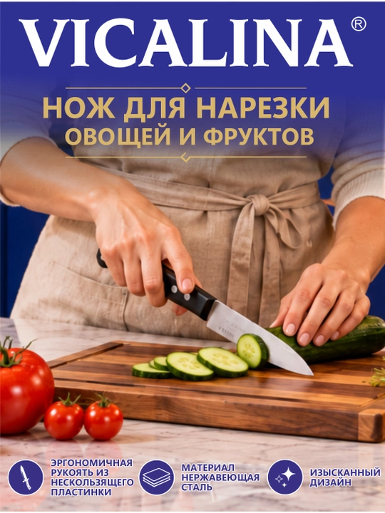 Нож кухонный Vicalina, универсальный, из нержавеющей стали