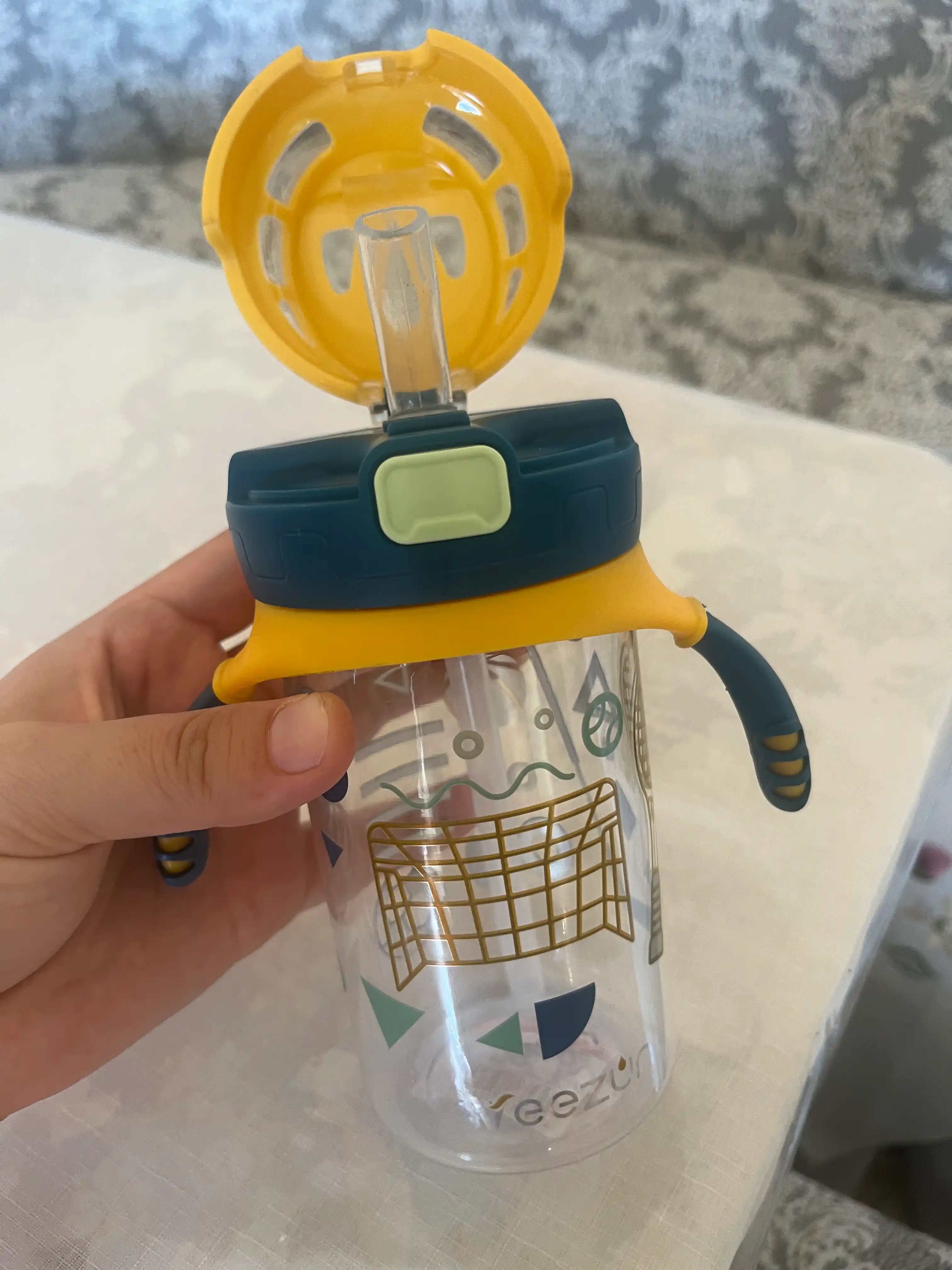 Бутылка для детей с трубочкой, 450 мл