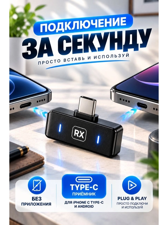 Mikrafon, mikrofon, mini mikrafon, simsiz mikrofon, petlichka, iphone va android uchun,anc