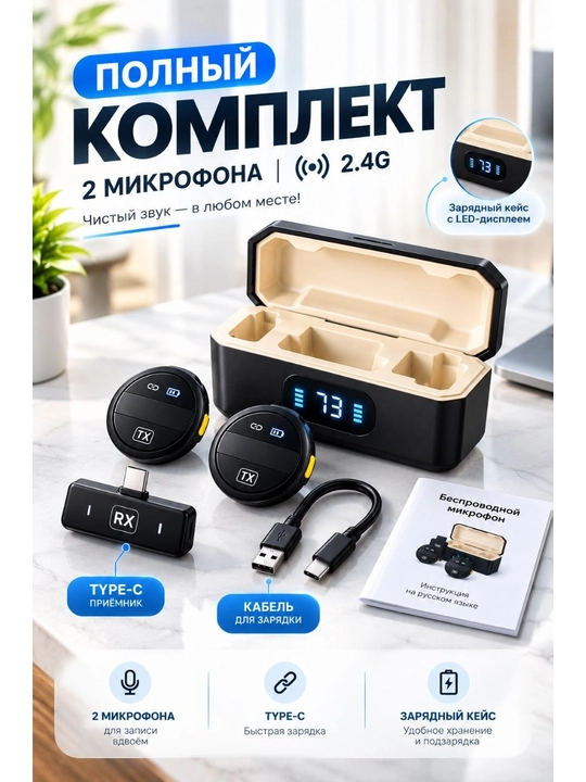 Mikrafon, mikrofon, mini mikrafon, simsiz mikrofon, petlichka, iphone va android uchun,anc