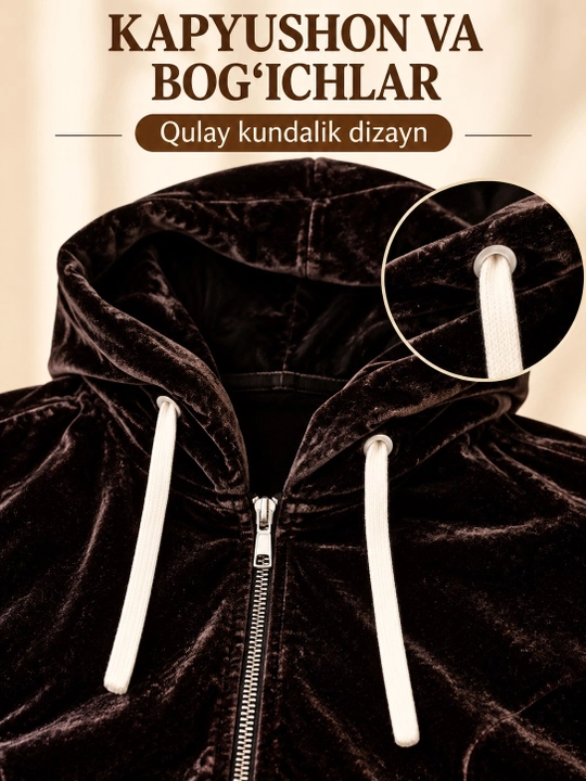 Velyurdan tikilgan 48-52 o‘lchamdagi ayollar kostyumi
