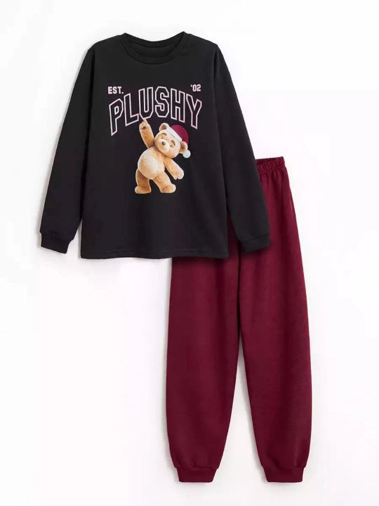 Qiz bola uchun pijama, qalin nachosli pijama, paxta NEO
