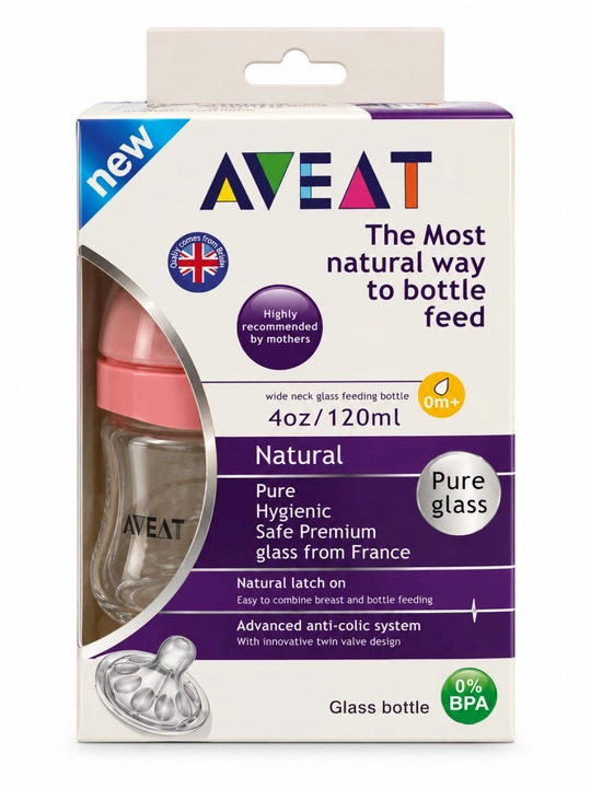 Bolalar uchun shishali butilka, emizish uchun bolalar butilkasi, 120 ml