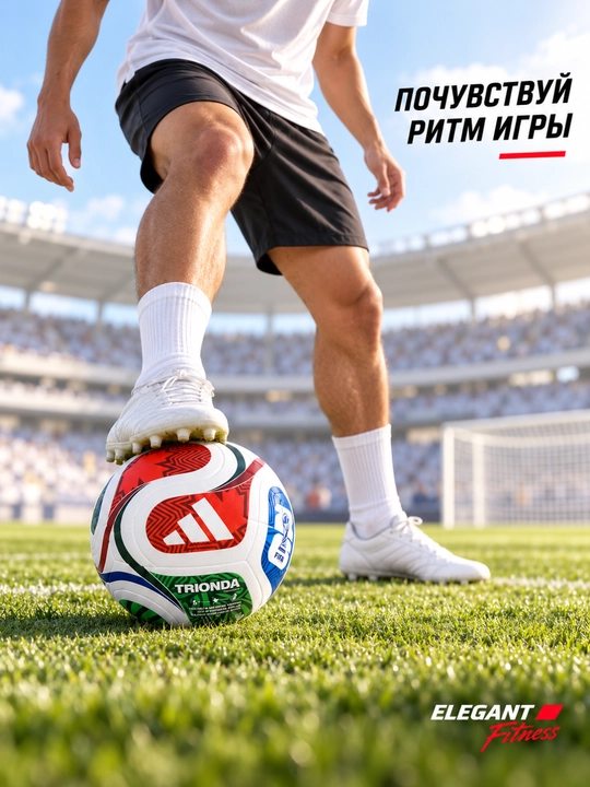 Футбольный мяч World Cup 2026 Training JD8032, размер 5, Белый - Зеленый