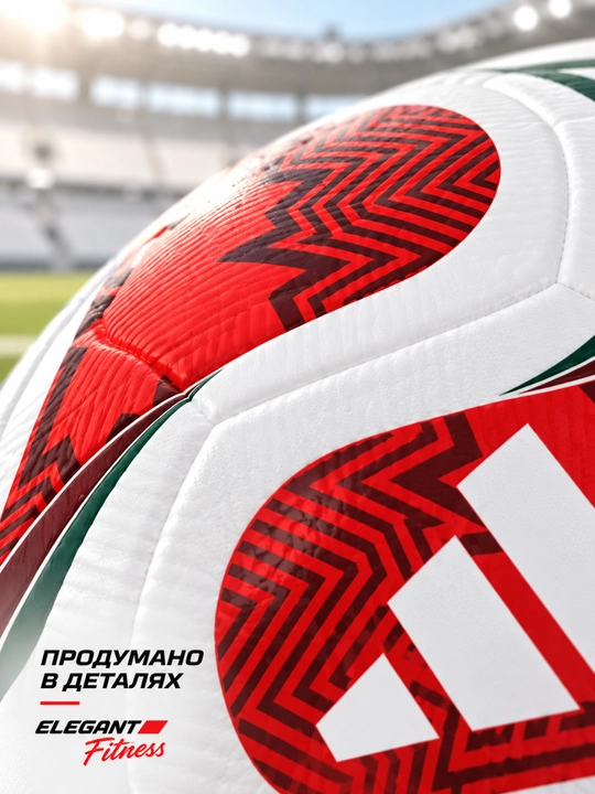 Футбольный мяч World Cup 2026 Training JD8032, размер 5, Белый - Зеленый