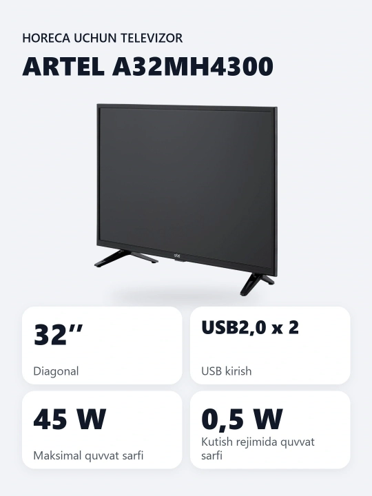 Artel телевизор A32MH4300, для дома