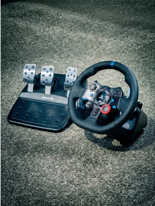 O‘yin ruli to‘plami Logitech G29 Driving Force + Shifter uzatma qutisi, pedallar bilan, PC
