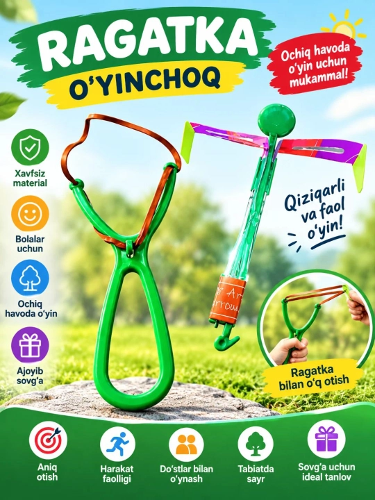 Uchuvchi rogatka - bolalar uchun LED vertolyotli o‘yinchoq