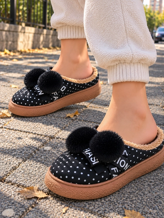Ayollar qishki mo‘ynali shippaklari 36-41