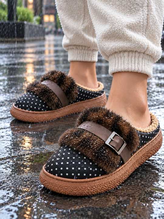 Ayollar qishki mo‘ynali shippaklari 36-41